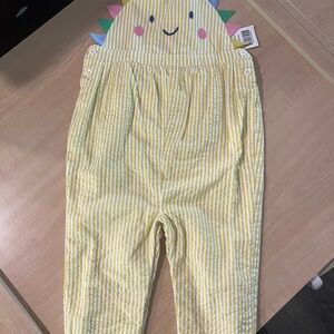Boden Yellow Overalls with Playful Design